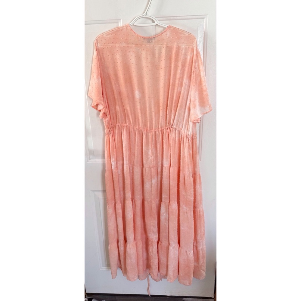 torrid Peach Tie-Dye Kimono Duster - Picture 4 of 6